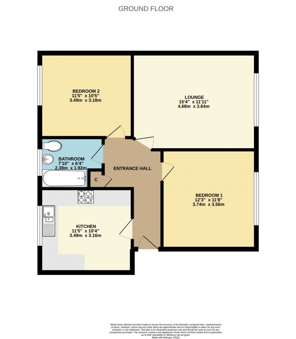 Floorplan for Pevensey Close, Millbrook