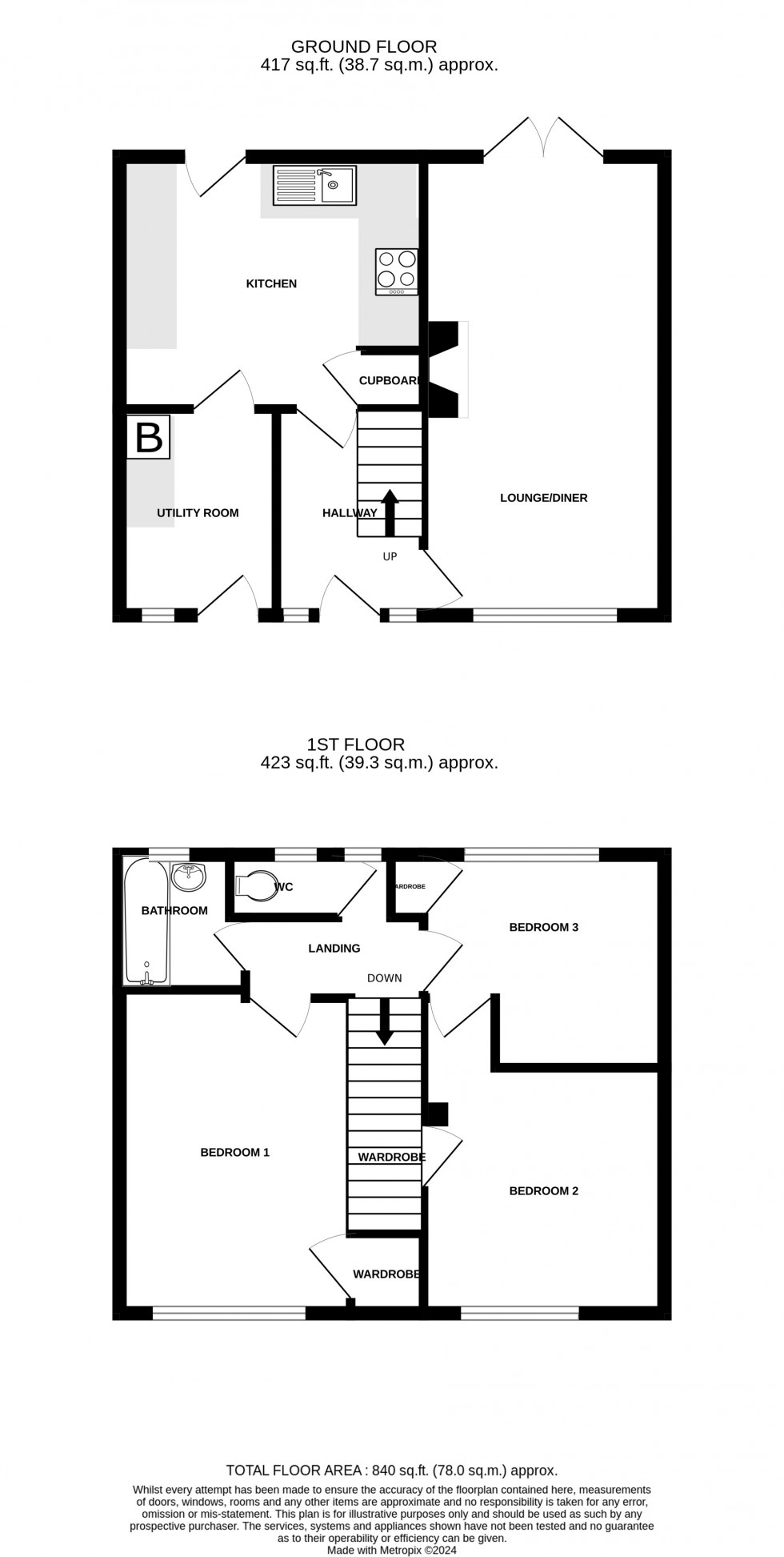 Floorplan for Valley Road, Totton