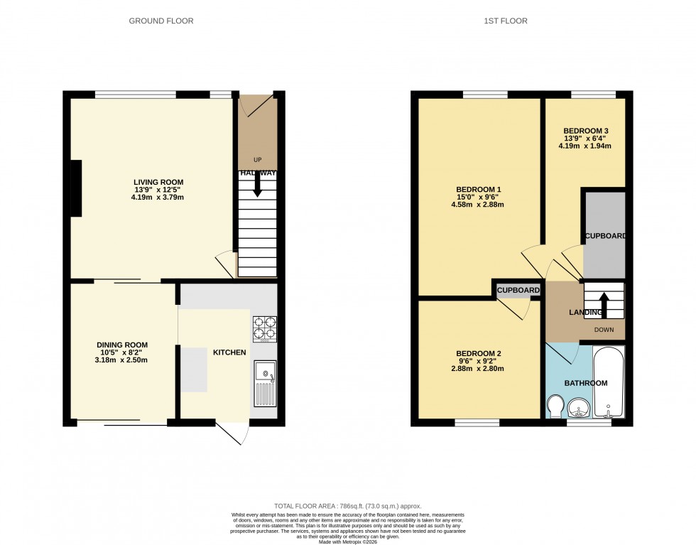 Floorplan for Woodgreen Walk, Calmore